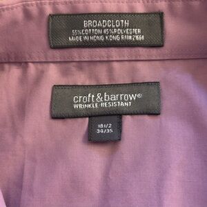 Croft & Barrow Purple Broadcloth Shirt